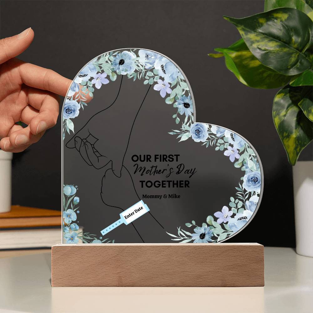 Our First Mother’s Day Together – Personalized Acrylic Heart - Kim’s Signature Beauty & Accessories    
