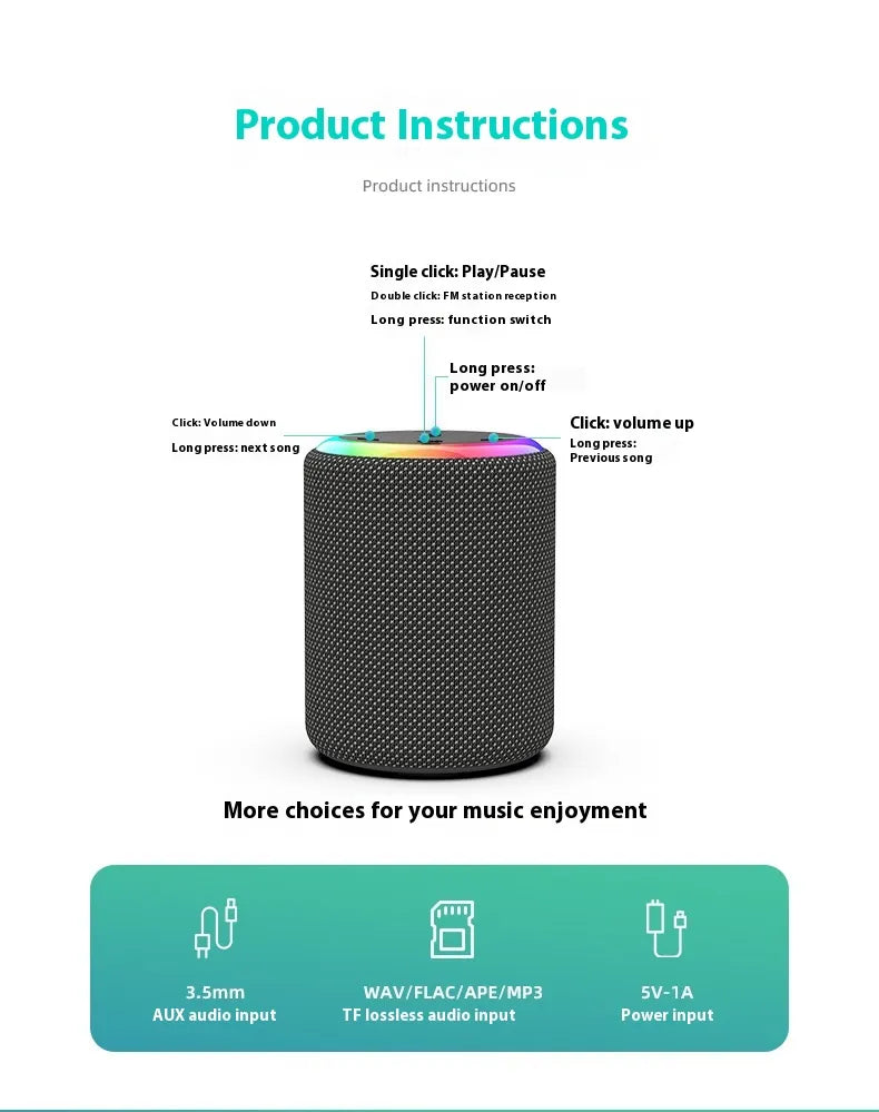 Outdoor Waterproof Bluetooth Speaker Cylinder - Kim’s Signature Beauty & Accessories    