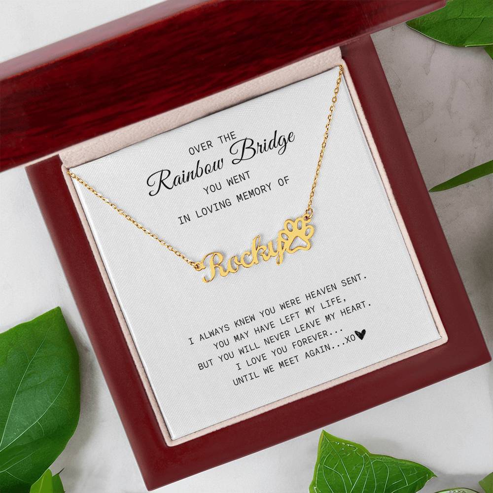 Over The Rainbow Bridge | Pet Memorial Necklace - Kim’s Signature Beauty & Accessories    
