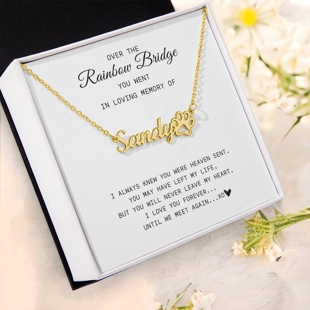 Over The Rainbow Bridge | Pet Memorial Necklace - Kim’s Signature Beauty & Accessories    