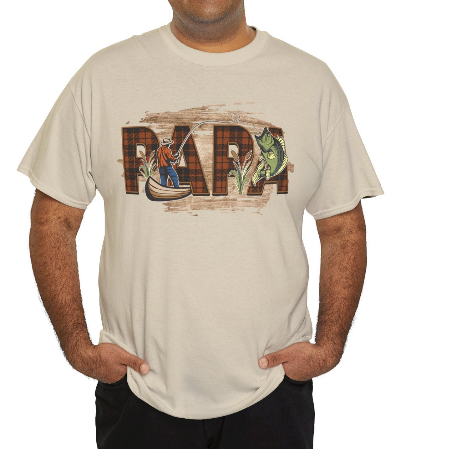 Papa Fishing Cotton Tee - Kim’s Signature Beauty & Accessories    