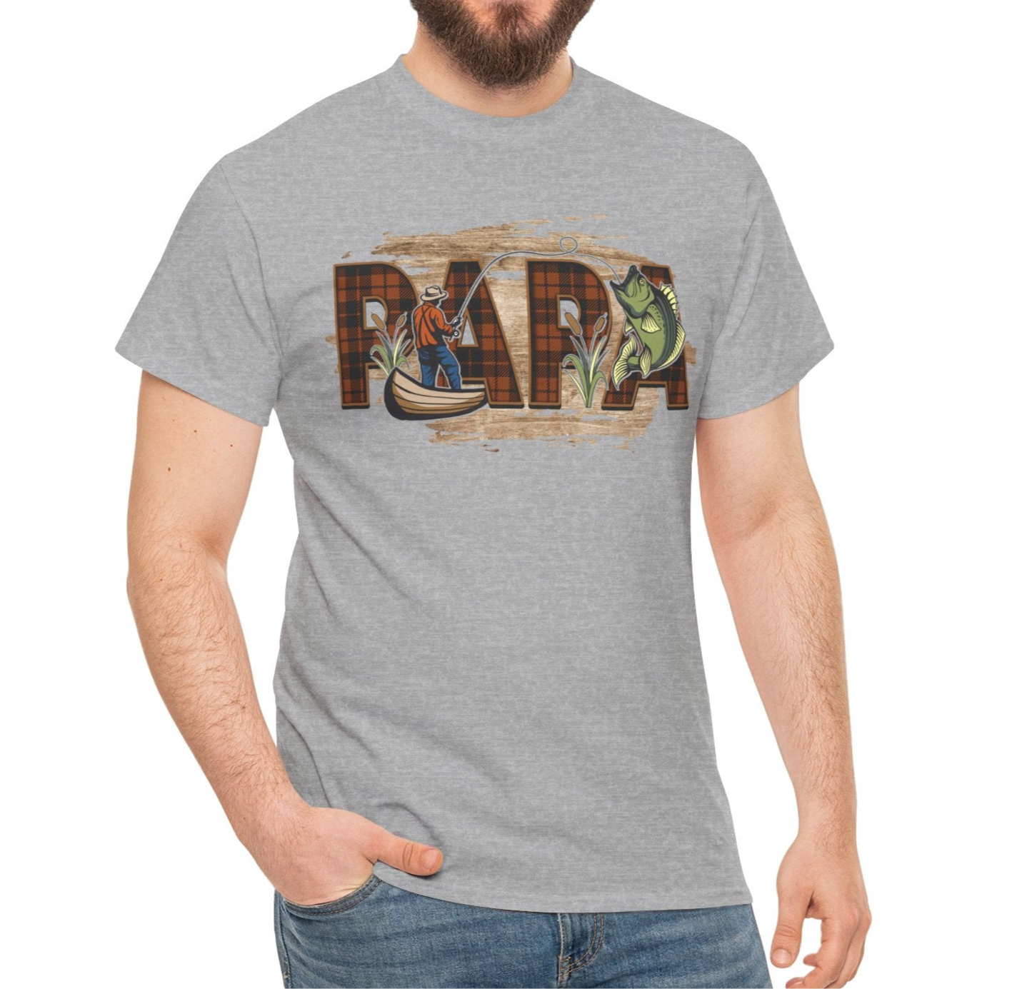 Papa Fishing Cotton Tee - Kim’s Signature Beauty & Accessories    