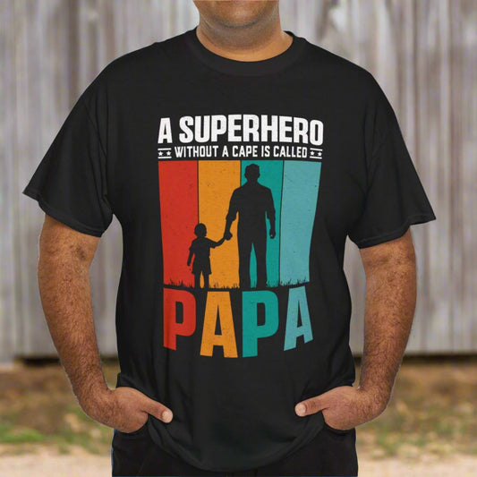 Papa Superhero Cotton Tee - Kim’s Signature Beauty & Accessories    
