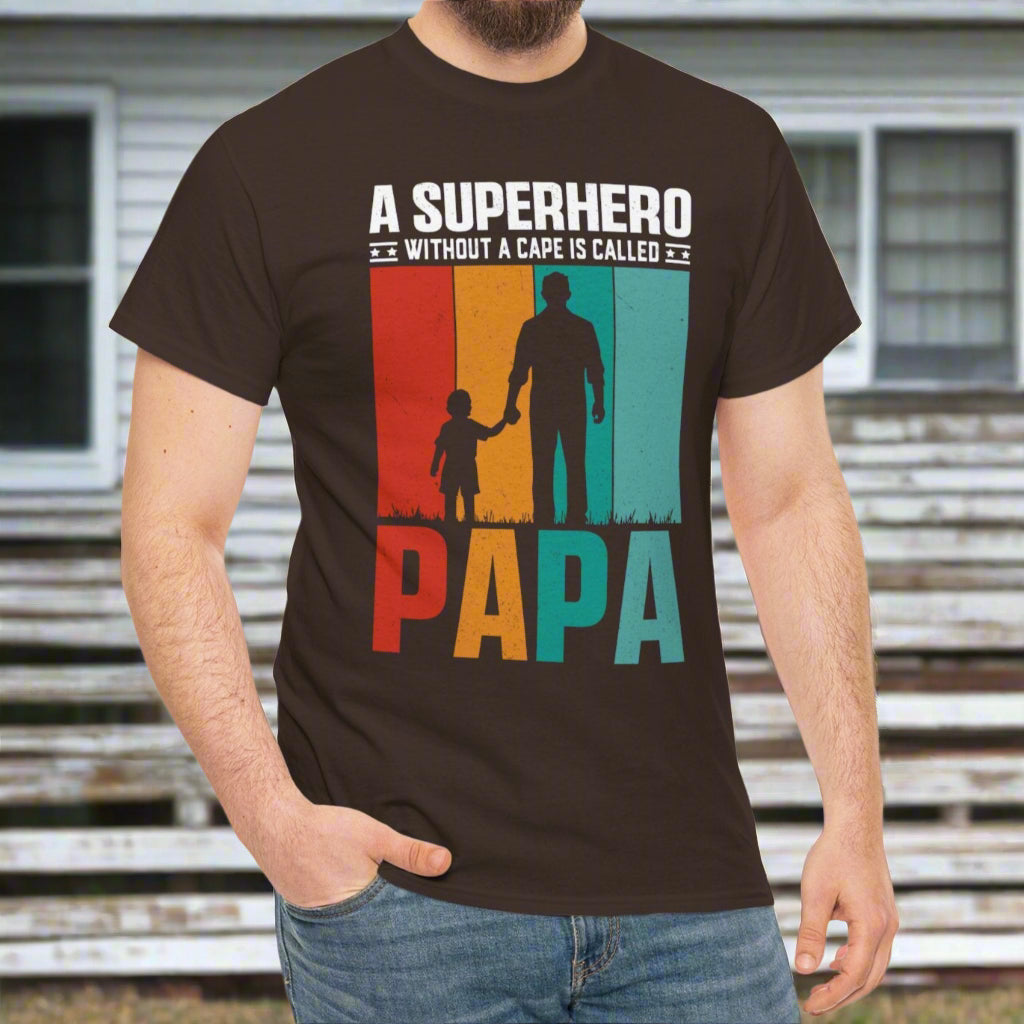 Papa Superhero Cotton Tee - Kim’s Signature Beauty & Accessories    