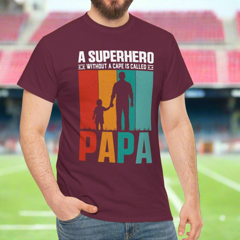 Papa Superhero Cotton Tee - Kim’s Signature Beauty & Accessories    