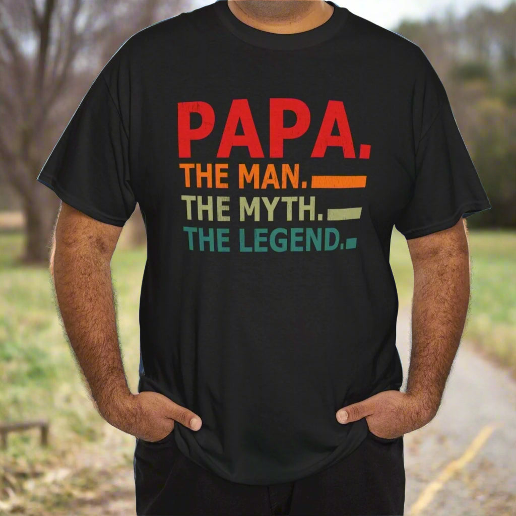 Papa, The Man, The Myth, The Legend Cotton Tee - Kim’s Signature Beauty & Accessories    