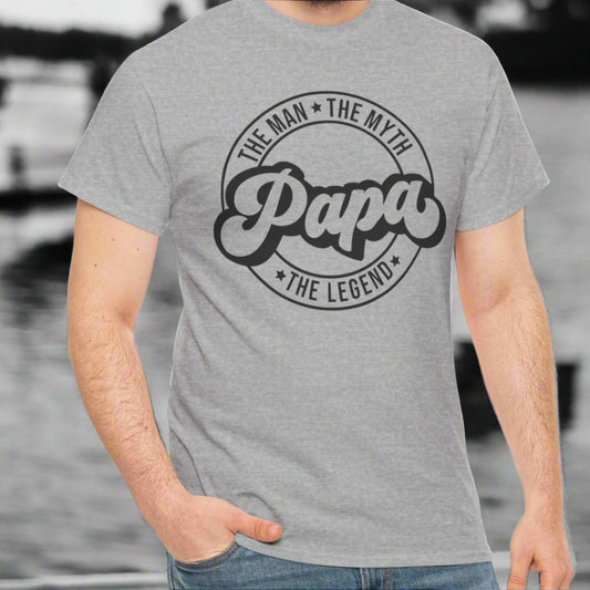 Papa The Myth, the Legend | Cotton Tee - Kim’s Signature Beauty & Accessories    
