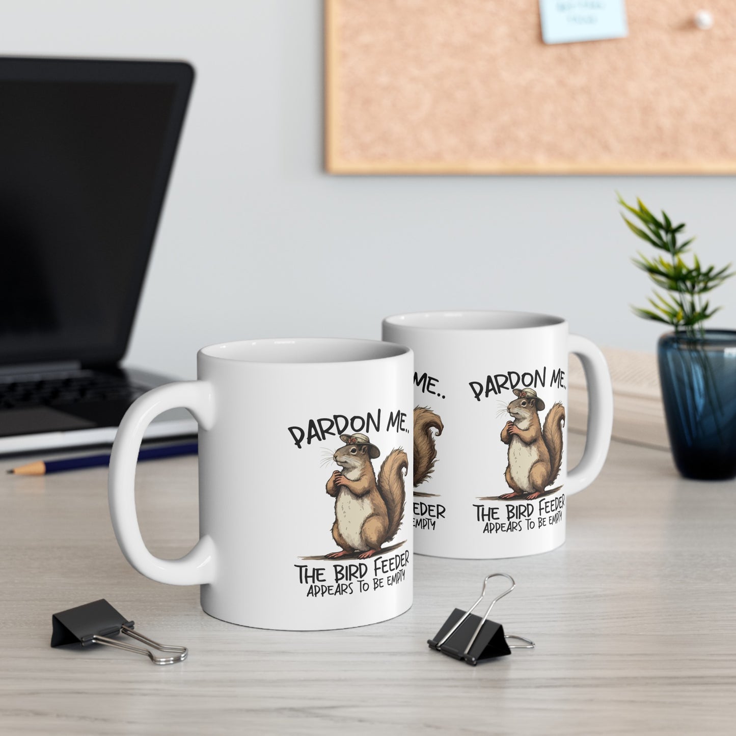 Pardon Me Squirrel 3 sided print Mug, - Kim’s Signature Beauty & Accessories    