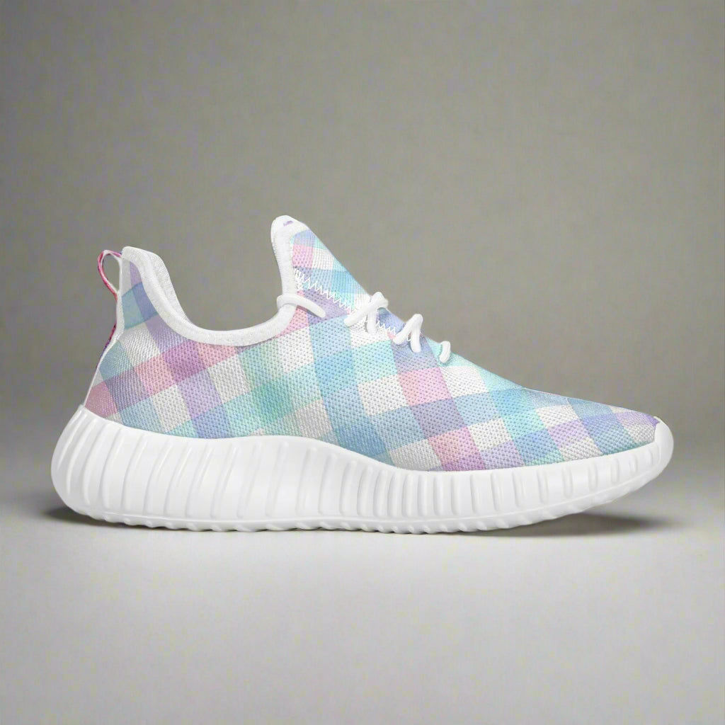 Pastel Gingham Dream Sneakers – Everyday Comfort - Kim’s Signature Beauty & Accessories    