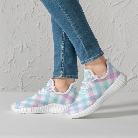 Pastel Gingham Dream Sneakers – Everyday Comfort - Kim’s Signature Beauty & Accessories    