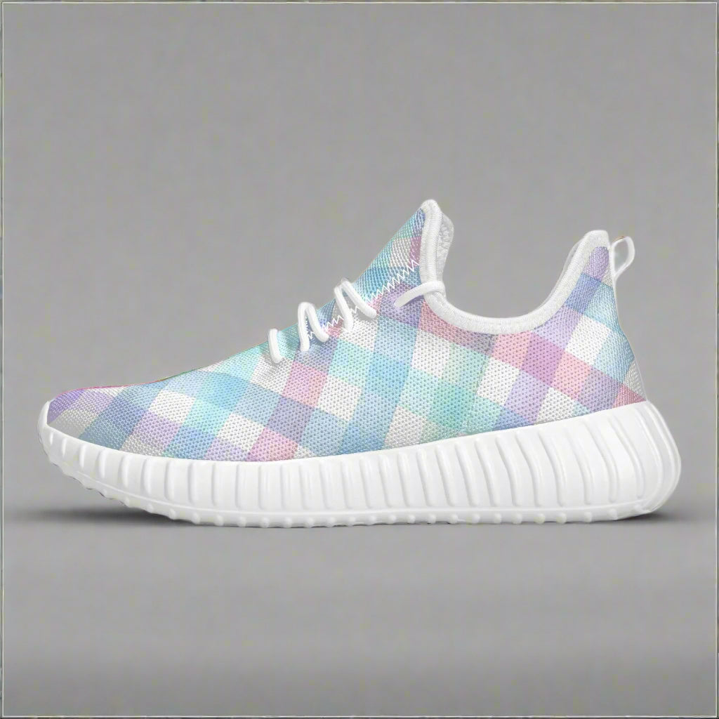 Pastel Gingham Dream Sneakers – Everyday Comfort - Kim’s Signature Beauty & Accessories    