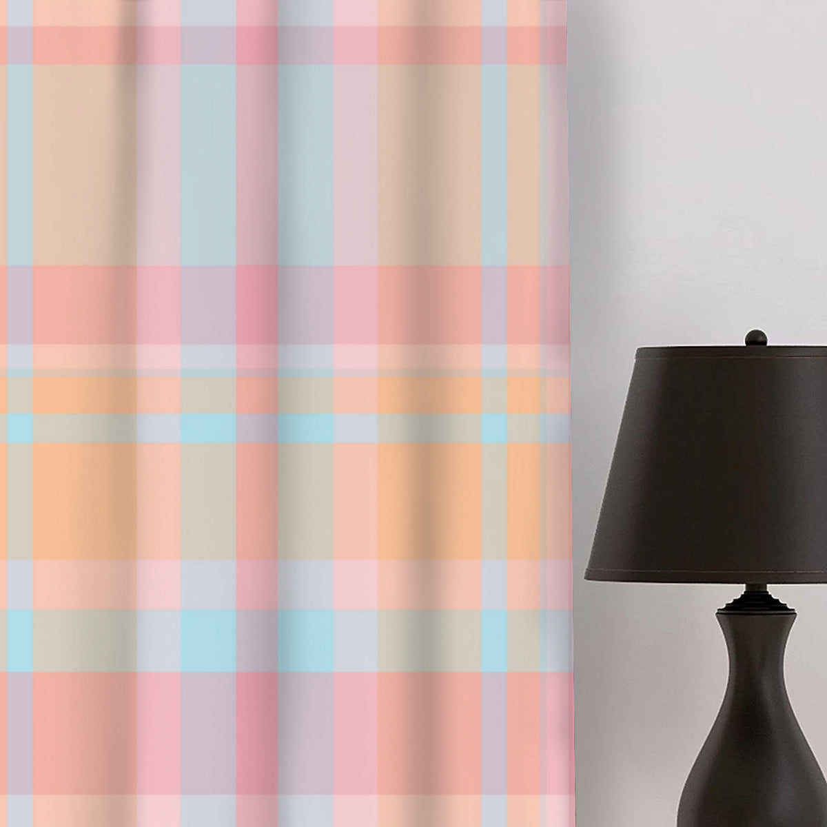 Pastel Plaid Blackout Curtains - 2 Panels - Kim’s Signature Beauty & Accessories    