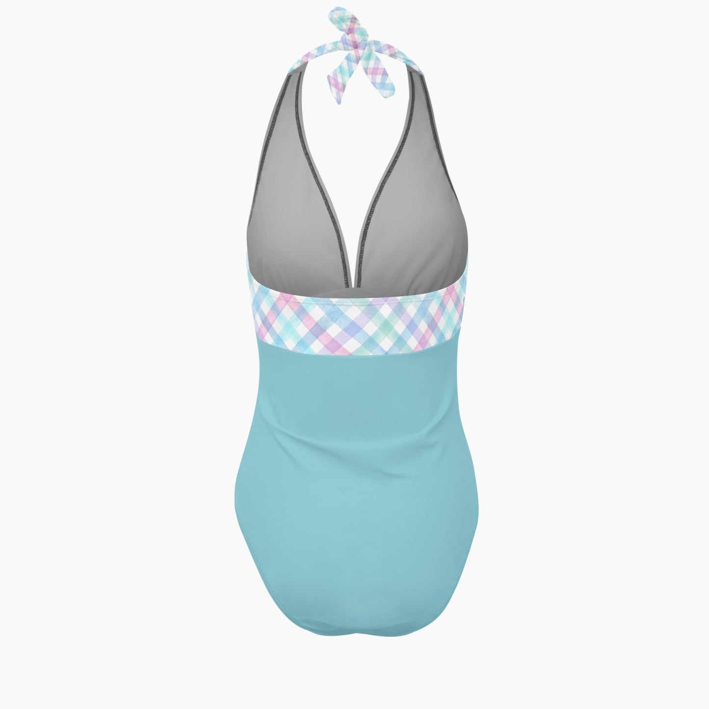 Pastel Plaid | Women's One-Piece Swimsuit - Kim’s Signature Beauty & Accessories    