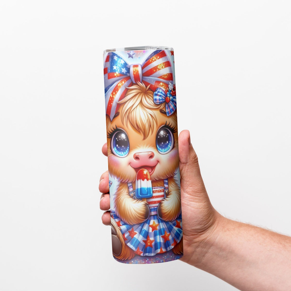 Patriotic Baby Cow Tumbler – 20oz July 4th Popsicle Cup - Kim’s Signature Beauty & Accessories    