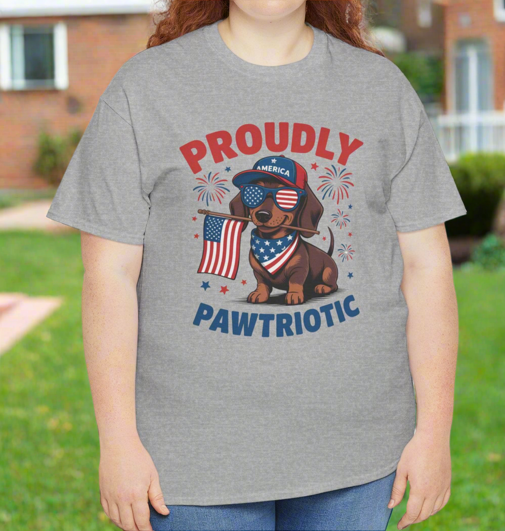 Patriotic Dog | Proudly Pawtriotic, Independence Day Tee - Kim’s Signature Beauty & Accessories    