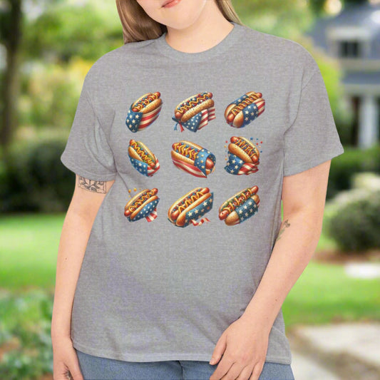 Patriotic Hot Dog Tee | Fourth of July BBQ Outfit - Kim’s Signature Beauty & Accessories    
