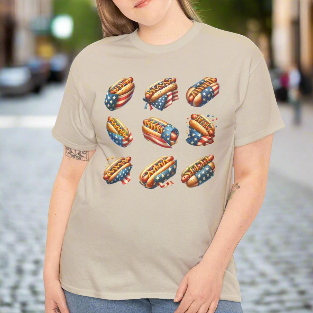 Patriotic Hot Dog Tee | Fourth of July BBQ Outfit - Kim’s Signature Beauty & Accessories    