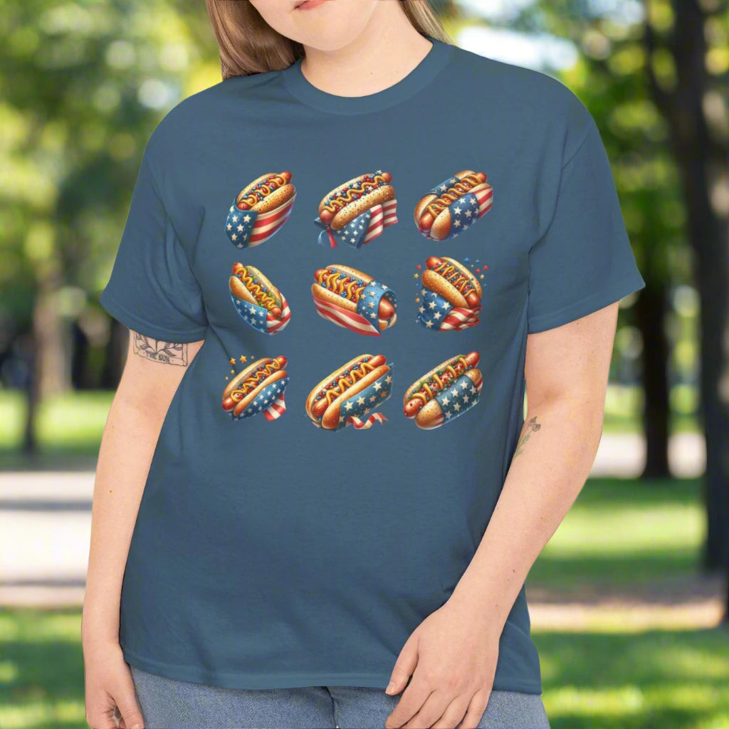 Patriotic Hot Dog Tee | Fourth of July BBQ Outfit - Kim’s Signature Beauty & Accessories    