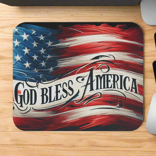 Patriotic Mouse Pad - God Bless America, USA Theme - Kim’s Signature Beauty & Accessories    