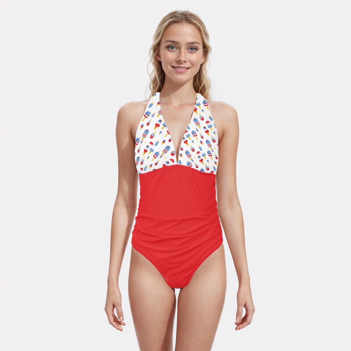 Patriotic Pops |  Women's One-Piece Swimsuit - Kim’s Signature Beauty & Accessories    