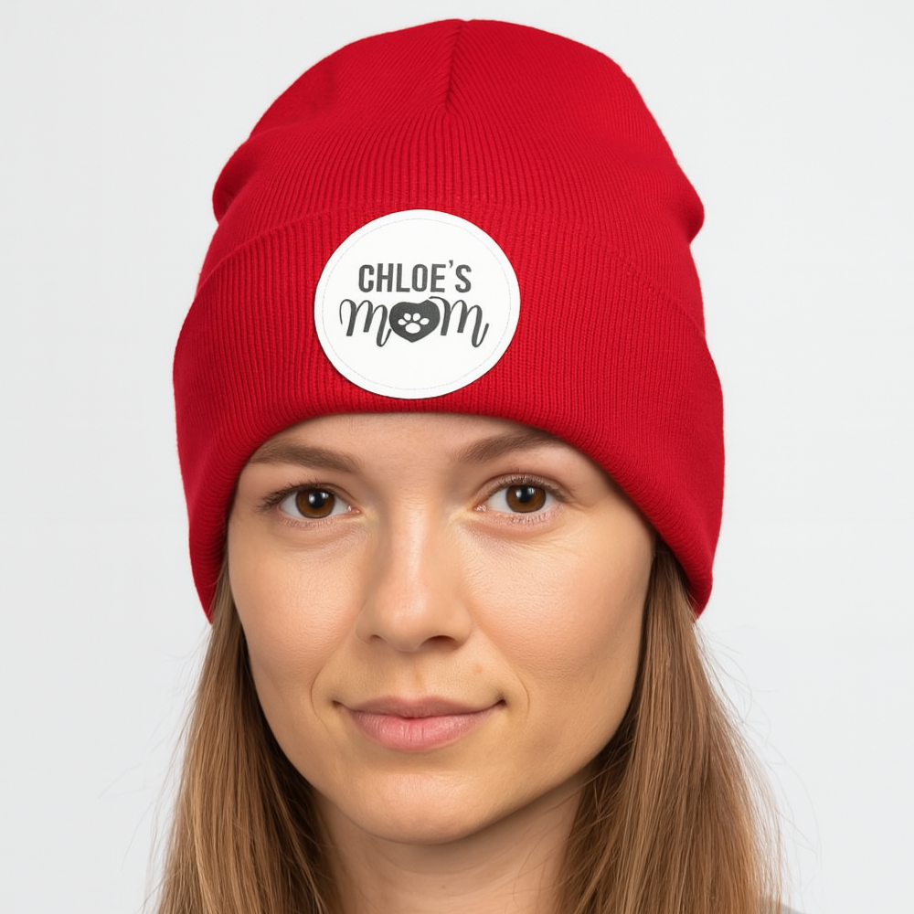 Pawfect Dog Mom Knit Beanie -Personalized - Kim’s Signature Beauty & Accessories    