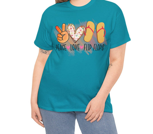 Peace, Love, Flipflops | Tee - Kim’s Signature Beauty & Accessories    