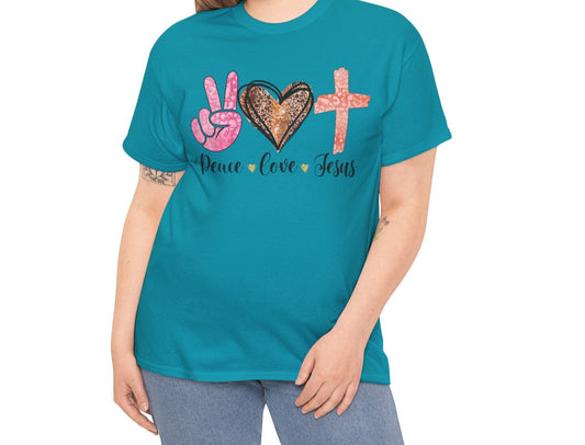 Peace, Love, Jesus Tee - Kim’s Signature Beauty & Accessories    