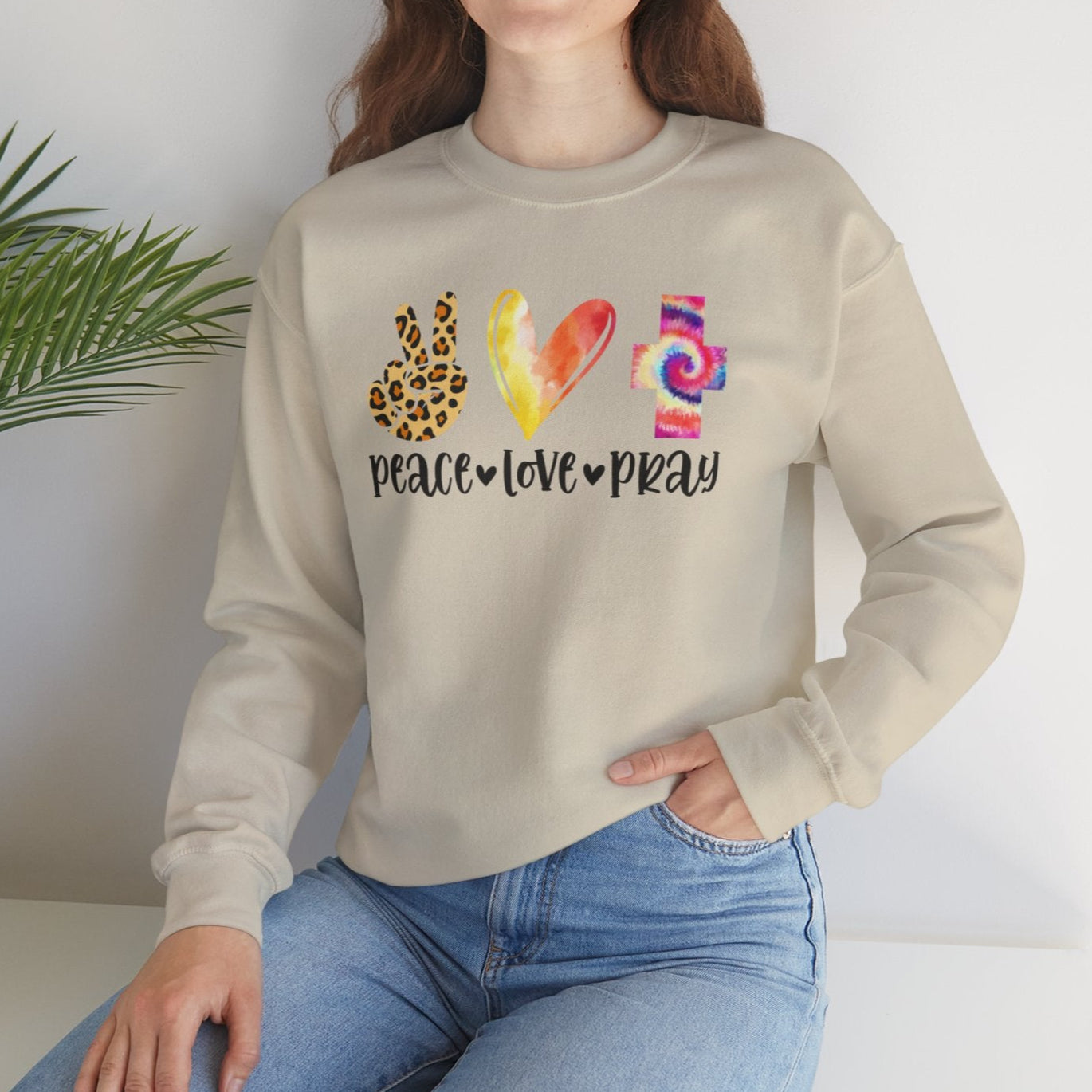 Peace, Love, Pray  Sweatshirt - Kim’s Signature Beauty & Accessories    