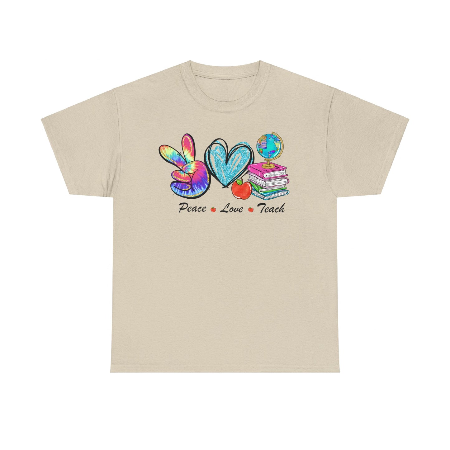 Peace, Love, Teach | Cotton Tee - Kim’s Signature Beauty & Accessories    