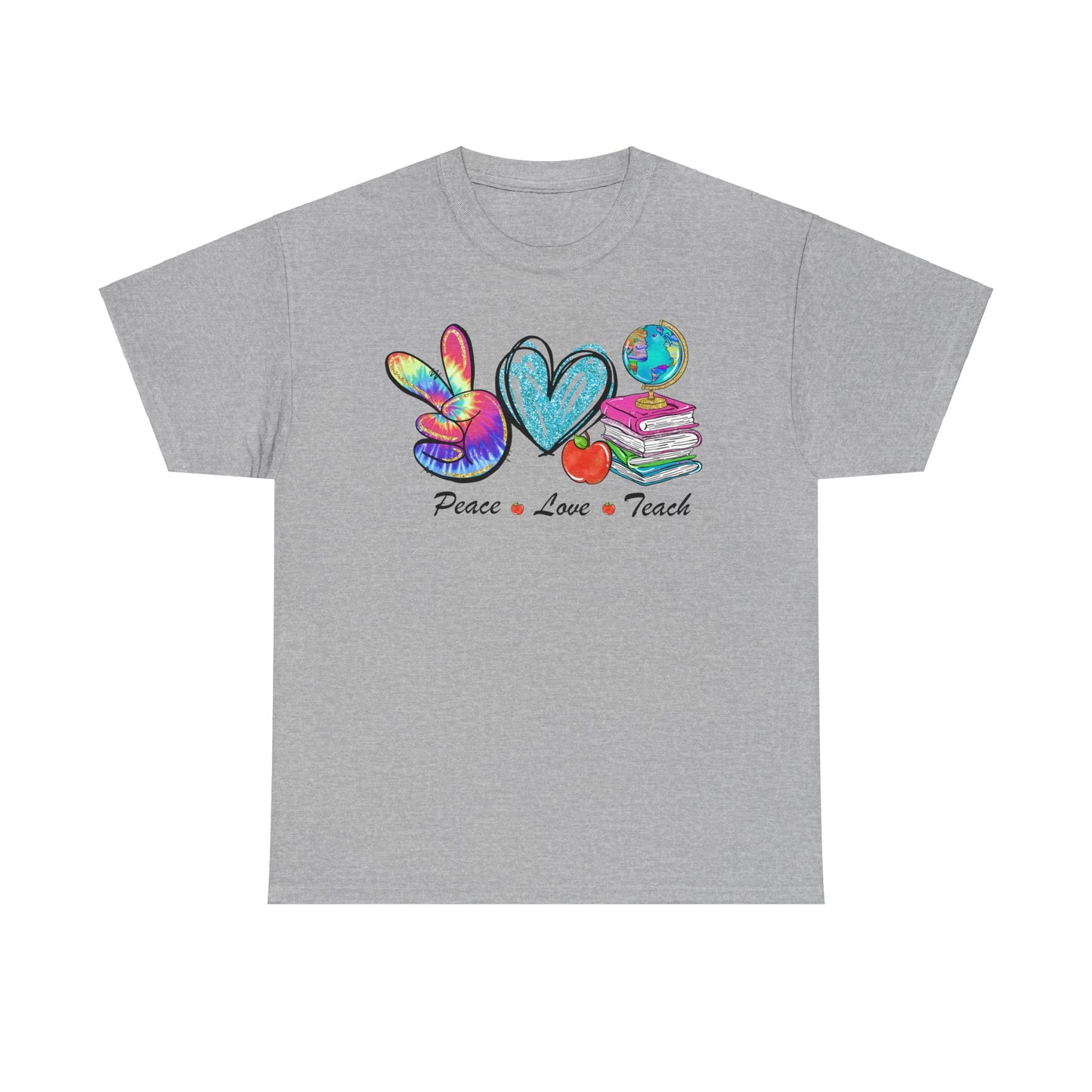 Peace, Love, Teach | Cotton Tee - Kim’s Signature Beauty & Accessories    