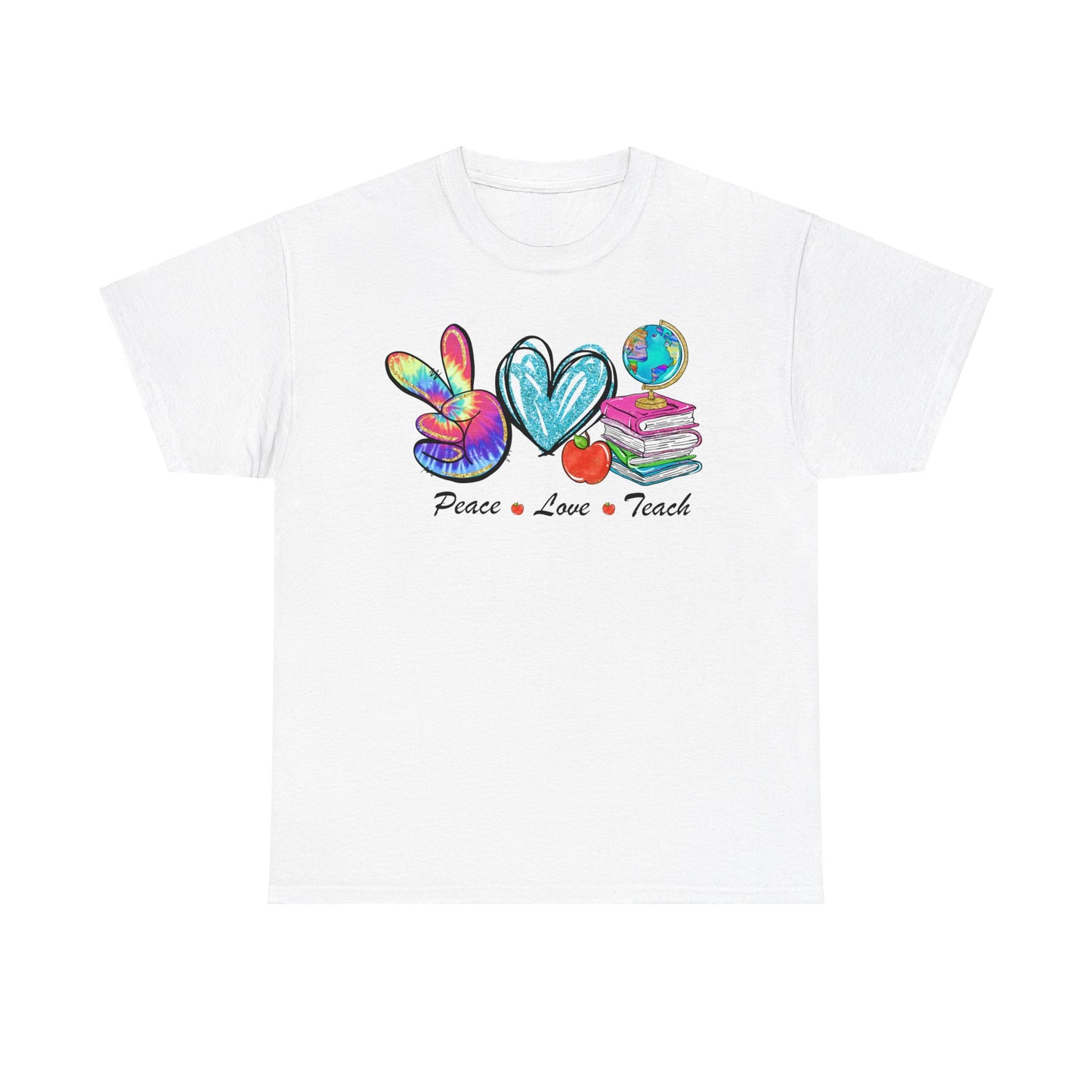 Peace, Love, Teach | Cotton Tee - Kim’s Signature Beauty & Accessories    