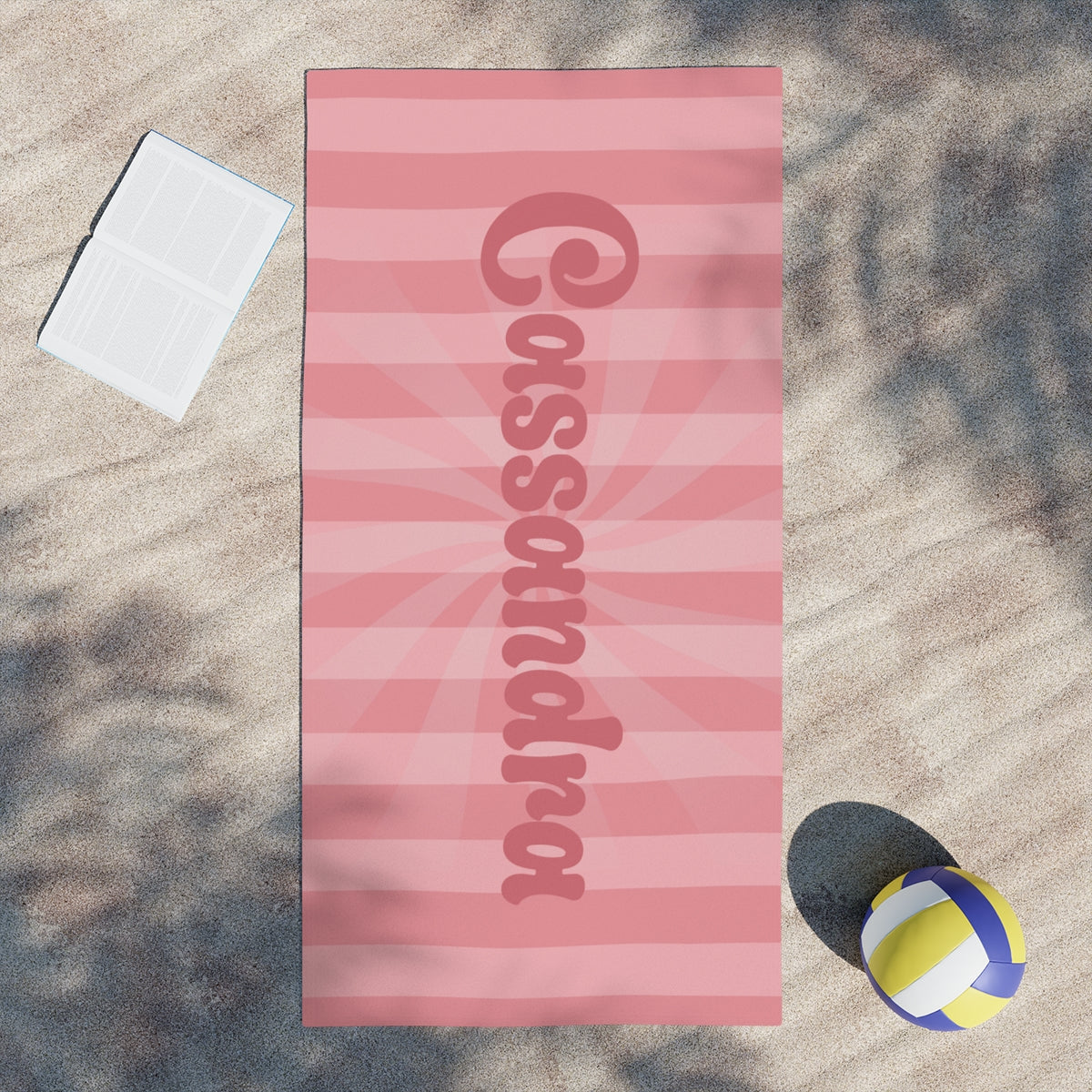 Personalized Colorful Swirl Beach Towels - Kim’s Signature Beauty & Accessories    