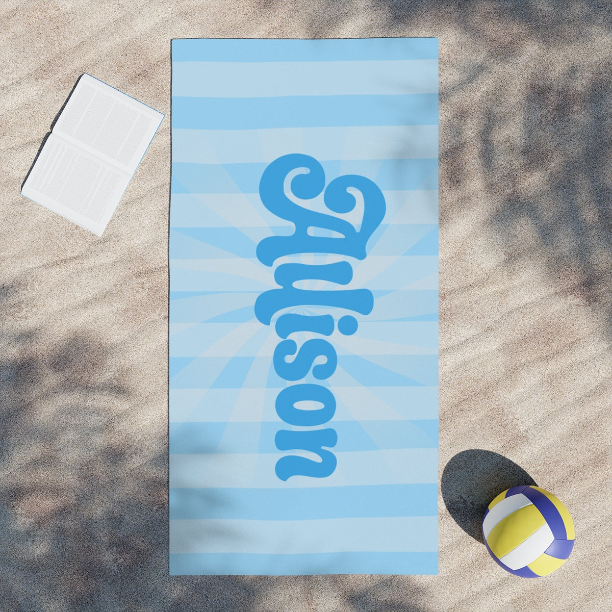 Personalized Colorful Swirl Beach Towels - Kim’s Signature Beauty & Accessories    