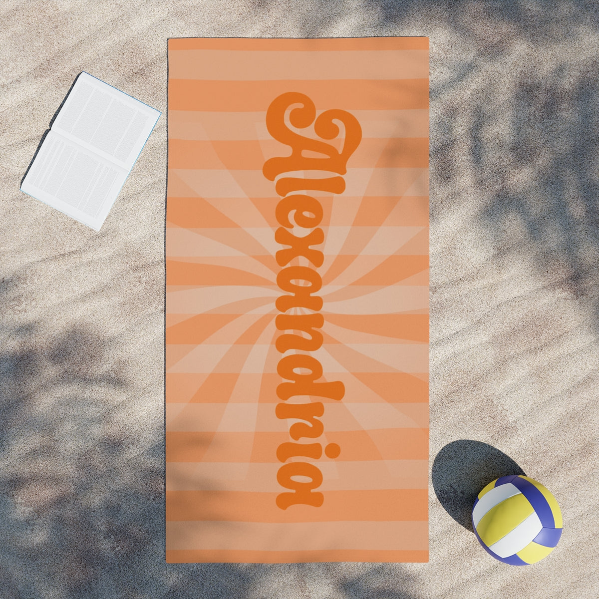 Personalized Colorful Swirl Beach Towels - Kim’s Signature Beauty & Accessories    