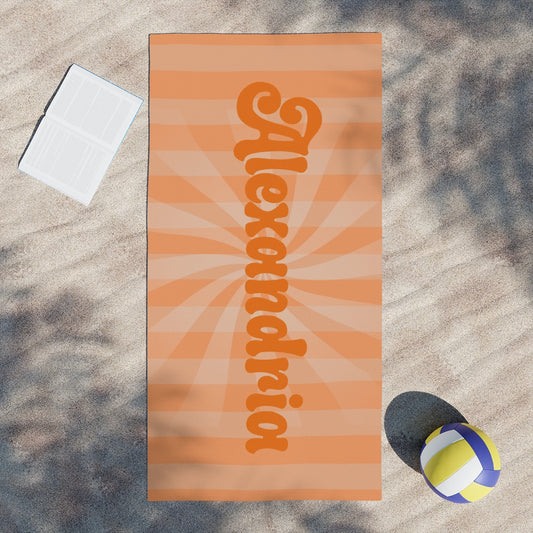 Personalized Colorful Swirl Beach Towels - Kim’s Signature Beauty & Accessories    