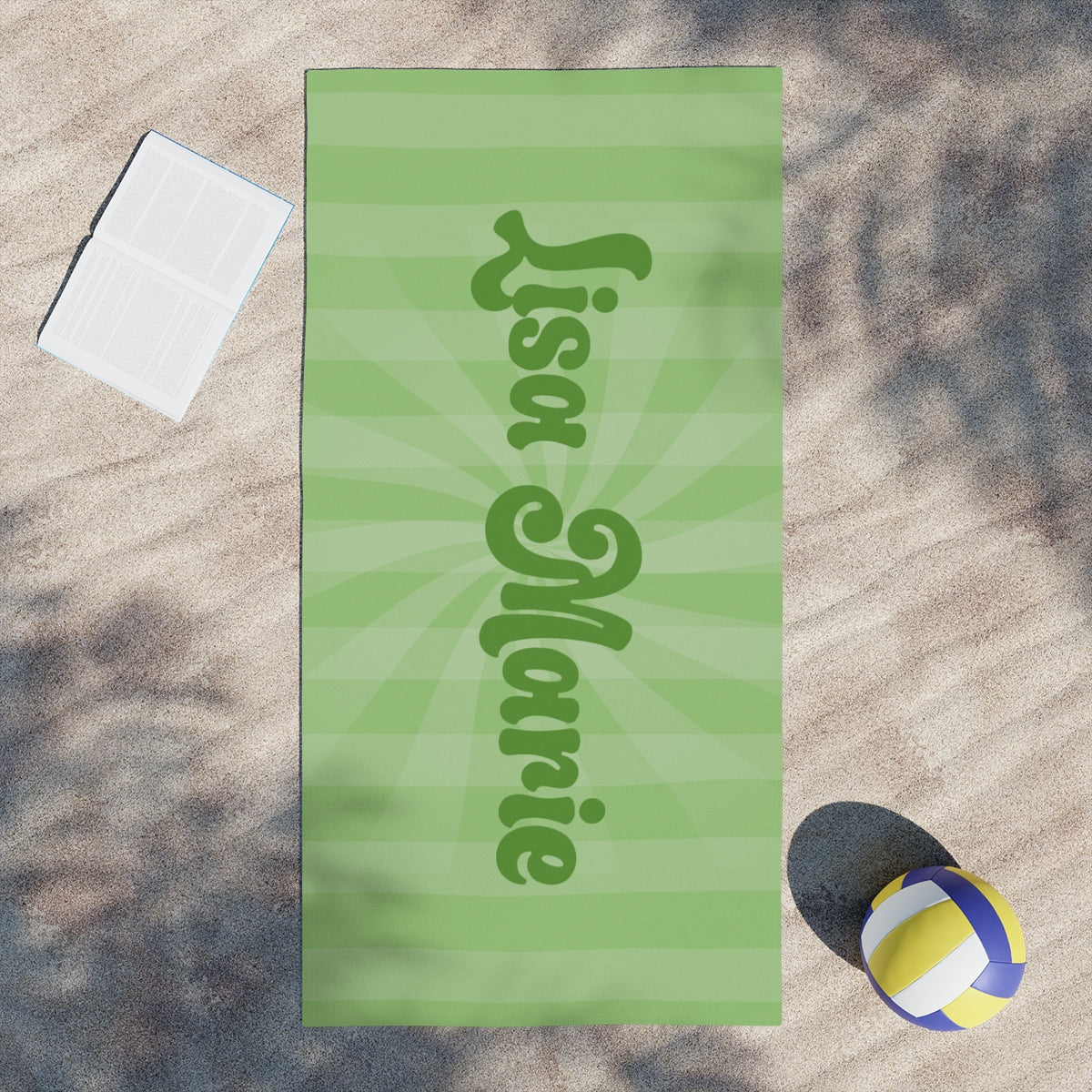 Personalized Colorful Swirl Beach Towels - Kim’s Signature Beauty & Accessories    