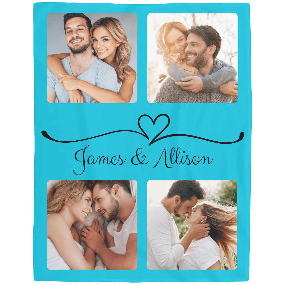 Personalized Couple Photo Fleece Blanket - Kim’s Signature Beauty & Accessories    