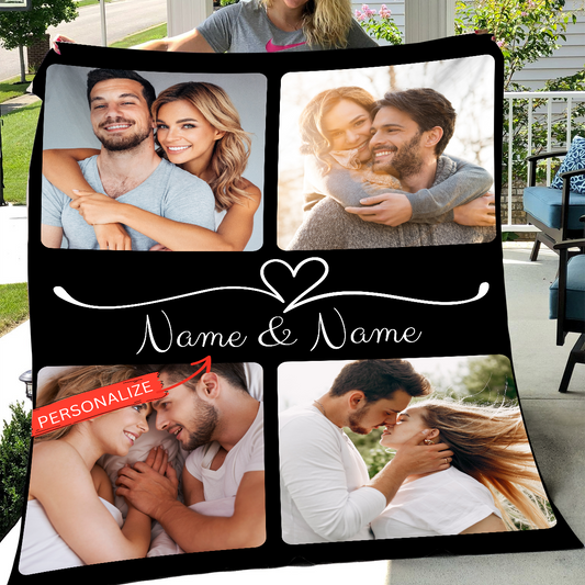 Personalized Couple Photo Fleece Blanket - Kim’s Signature Beauty & Accessories    