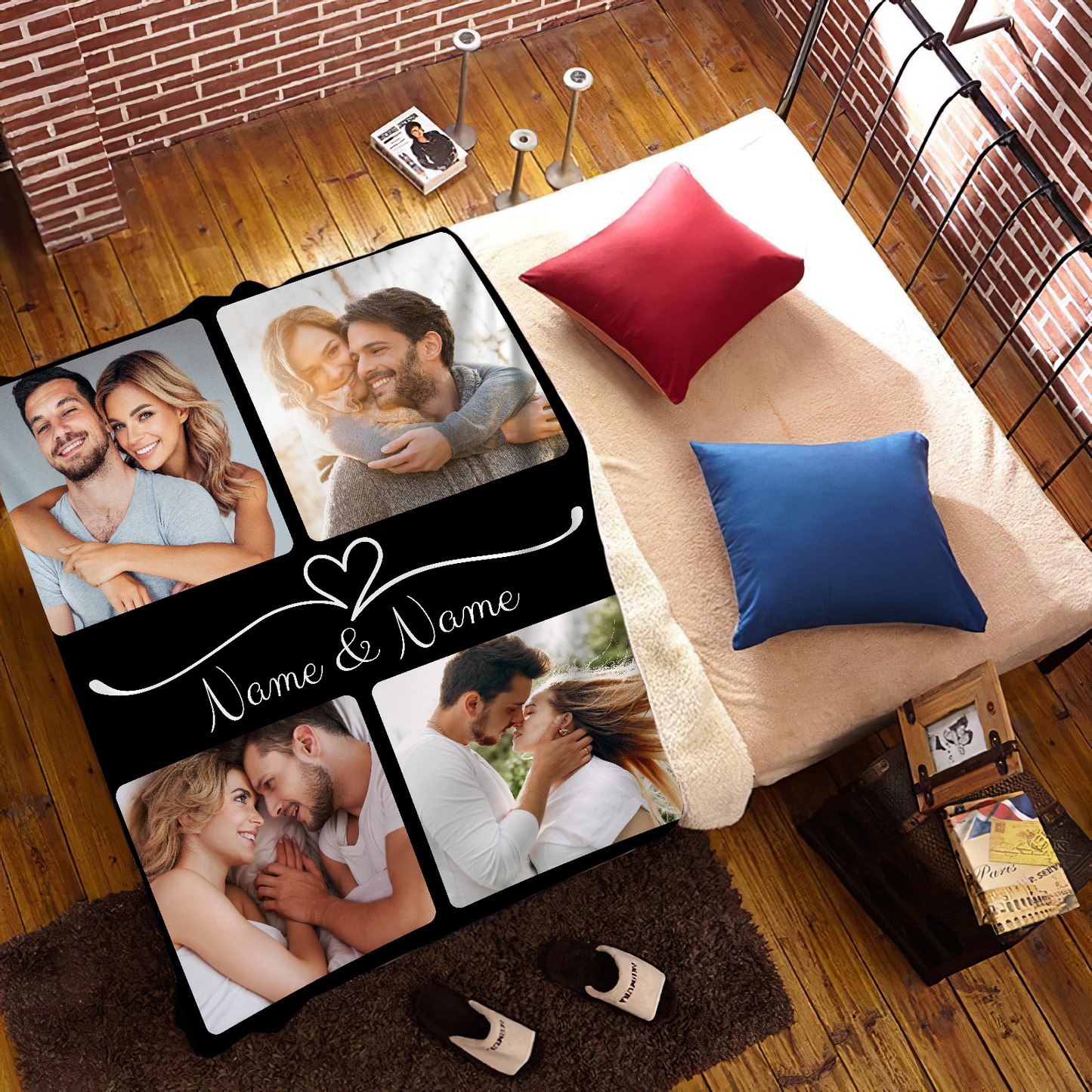 Personalized Couple Photo Fleece Blanket - Kim’s Signature Beauty & Accessories    