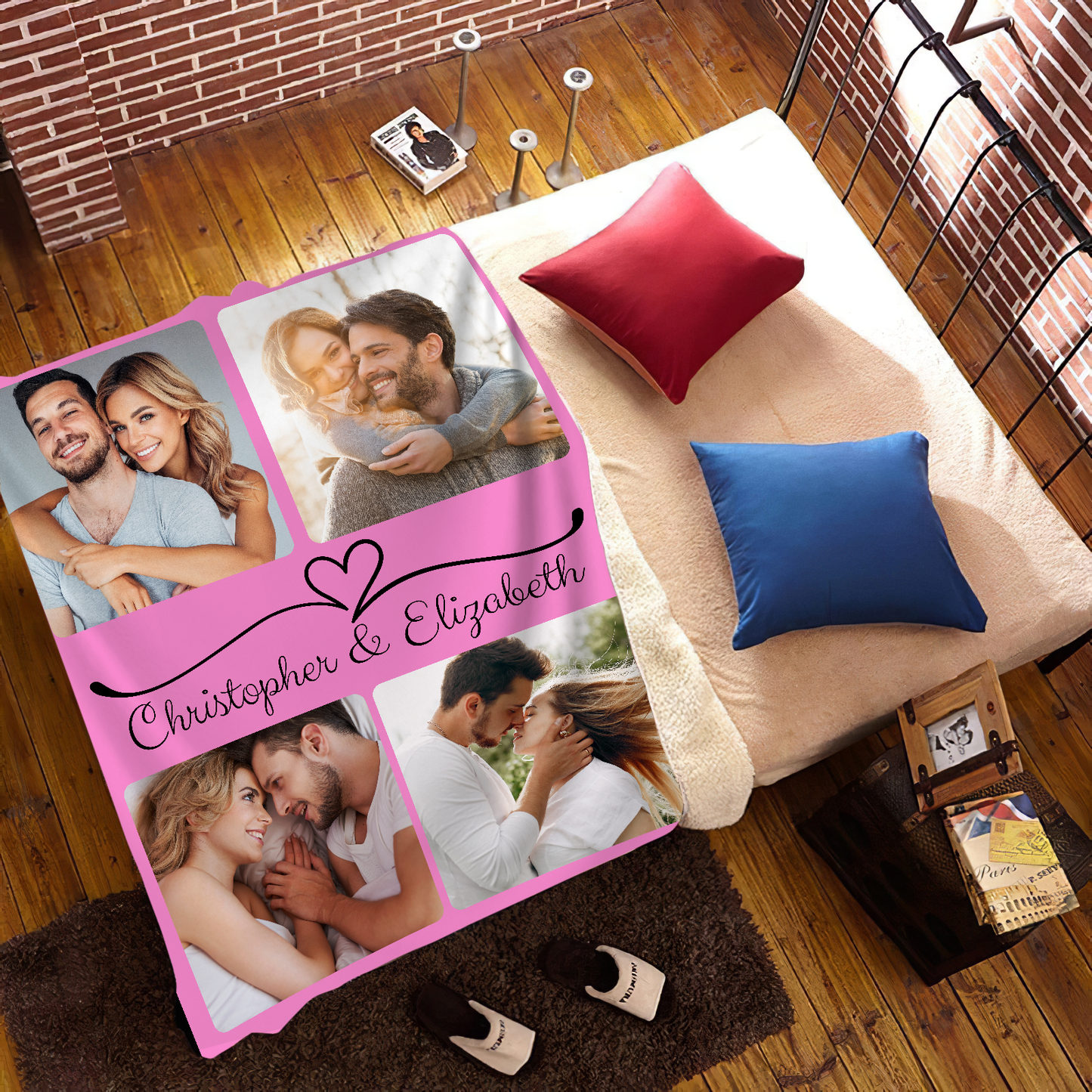 Personalized Couple Photo Fleece Blanket - Kim’s Signature Beauty & Accessories    