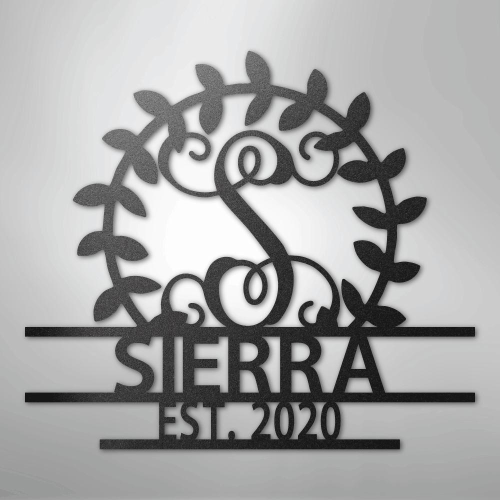 Personalized Crest - Steel Sign - Kim’s Signature Beauty & Accessories