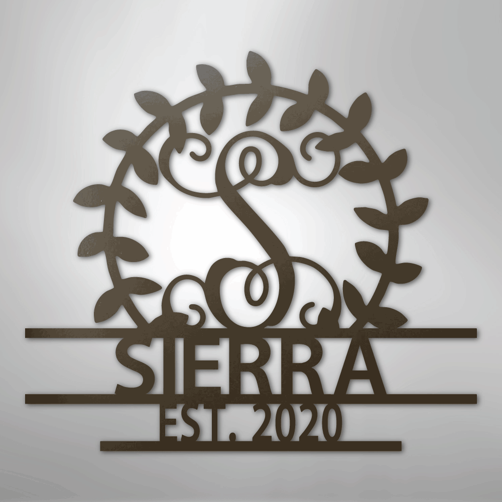 Personalized Crest - Steel Sign - Kim’s Signature Beauty & Accessories