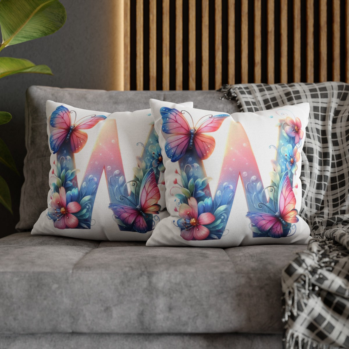 Personalized Front & Back  |  Square Pillowcase | 3 COLORS - Kim’s Signature Beauty & Accessories    