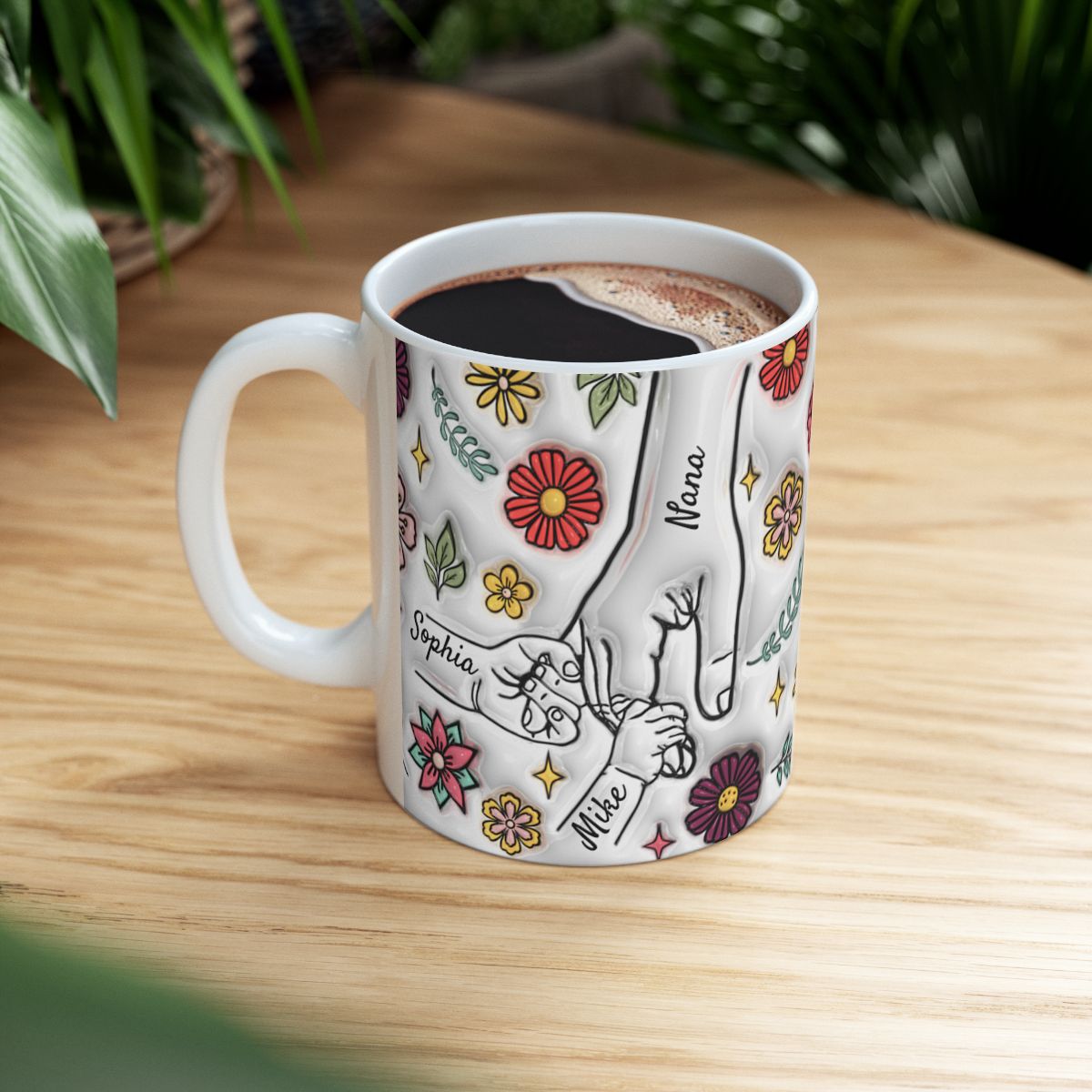 Personalized Handholding Mug for Mom, Mimi, Nana & More - Kim’s Signature Beauty & Accessories    