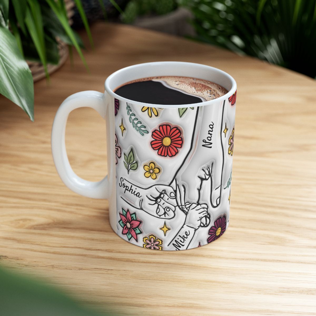 Personalized Handholding Mug for Mom, Mimi, Nana & More - Kim’s Signature Beauty & Accessories    