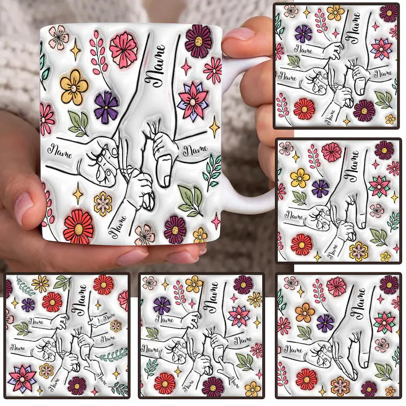 Personalized Handholding Mug for Mom, Mimi, Nana & More - Kim’s Signature Beauty & Accessories    