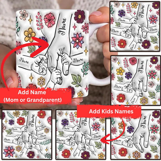 Personalized Handholding Mug for Mom, Mimi, Nana & More - Kim’s Signature Beauty & Accessories    