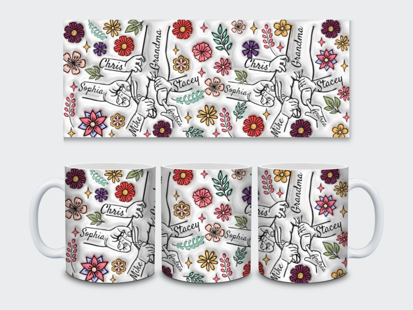 Personalized Handholding Mug for Mom, Mimi, Nana & More - Kim’s Signature Beauty & Accessories    