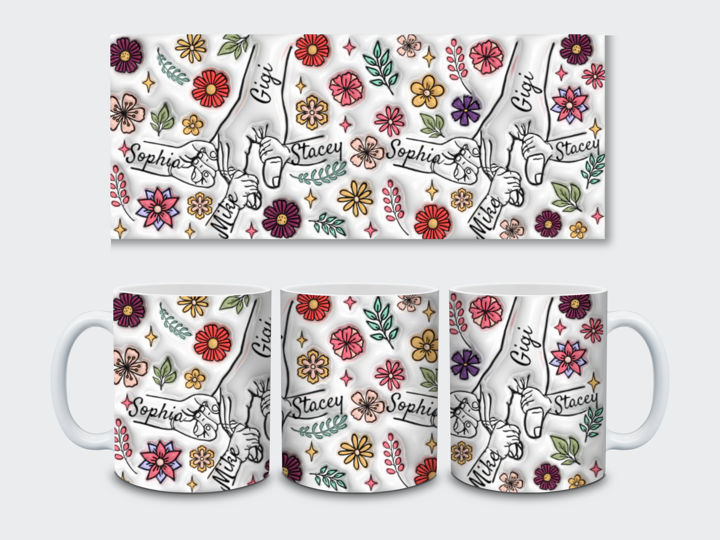 Personalized Handholding Mug for Mom, Mimi, Nana & More - Kim’s Signature Beauty & Accessories    