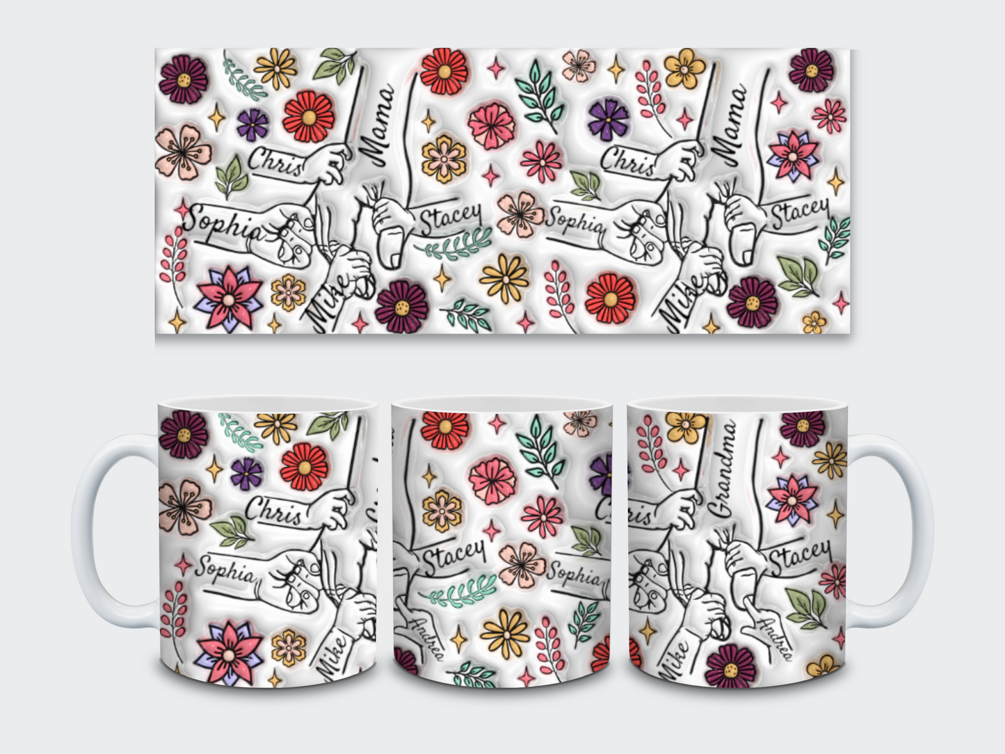 Personalized Handholding Mug for Mom, Mimi, Nana & More - Kim’s Signature Beauty & Accessories    